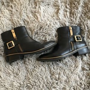 Black Ankle Boots with gold detailing from Aldo’s.